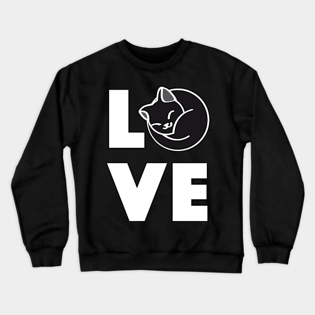 Love Cats Crewneck Sweatshirt by HappyGiftArt